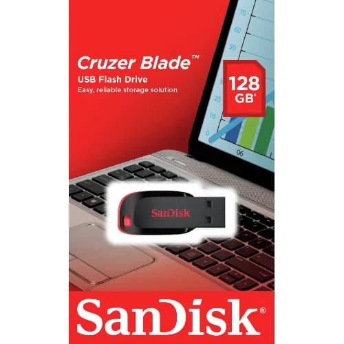 Sandisk 128Gb CDriveruzer Blade Usb 2.0 Flash