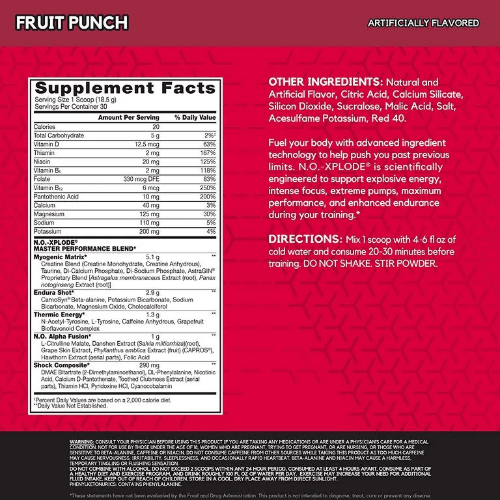 Bsn No-Xplode 30 Servings Fruit Punch 555 G