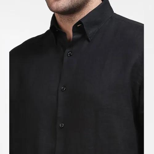 Dnz Men Flax Shirt  Mc12Fe Black Made In: Turkey 