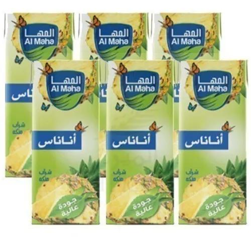 Al Maha Uht Juice Pineapple 200Mlx6