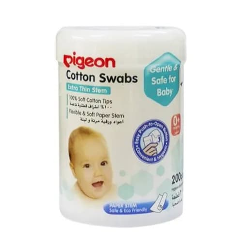 Pigeon Cotton Swabs Thin 200Pcs/Hinged