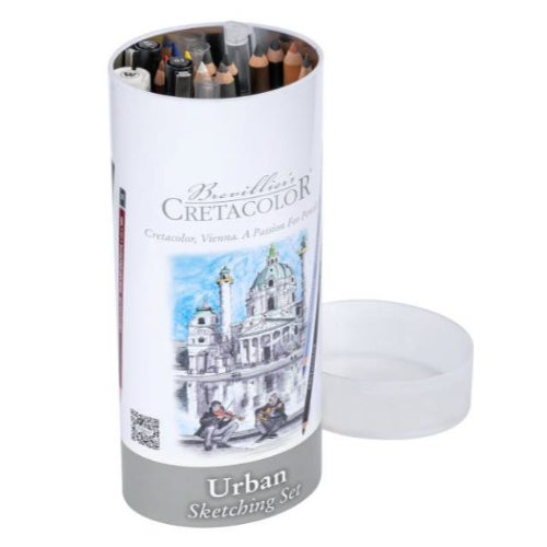 Urban Sketching Set, Tin Box, 24 Pcs