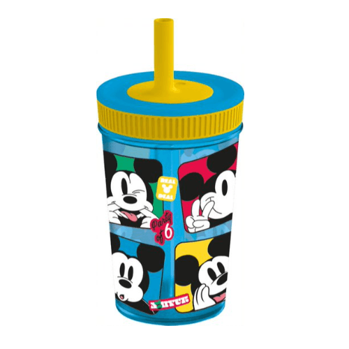 Stor Leak Proof Silicone Straw Tumbler Mickey Mouse Fun-Tastic 465 Ml