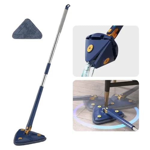 360° Rotatable Triangular Self-Squeeze Telescopic Cleaning Mop