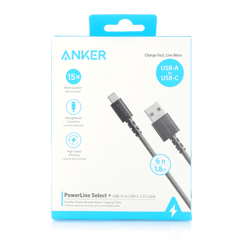 Anker Powerline Usb To Type-C 1.8/6Ft A8023H11