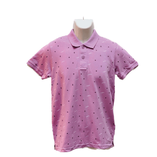 Fanatic Patterned Polo Shirt M Light Pink Mcin76Ma (Buy 1 Get 1 Free) 