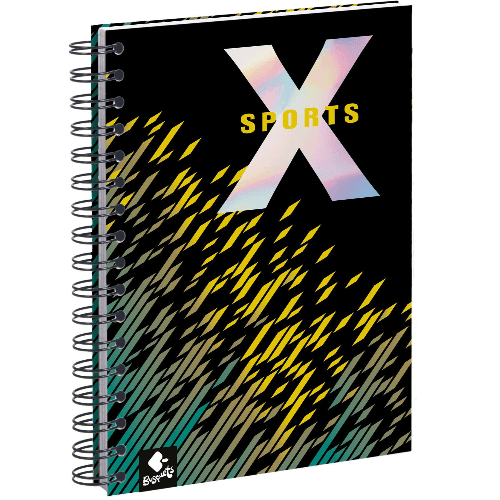 Notebook A5, Double Wire, 120Page, Squared - XSPORTS - 2022/2023