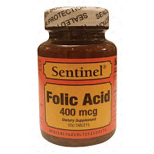 Sentinel Folic Acid 400 Mcg Tab 250 S