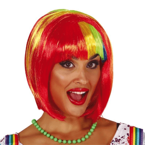 Multicolored Short Mane Wig