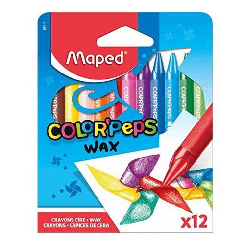 Maped Color Peps Wax Crayons 12 Colour Set