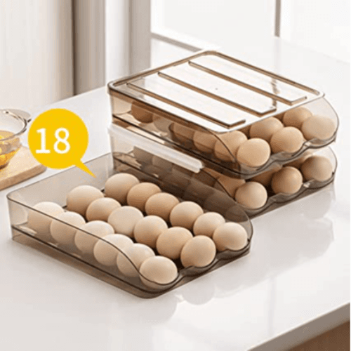 2 Layer Auto Scrolling Stackable Egg Rack