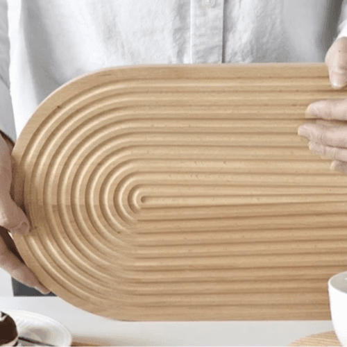 Semi Circular Wooden Tray - Sant