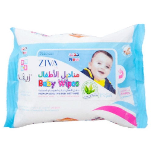 Ziva Baby Premium Sensitive Wipes - 72'S Flowpack