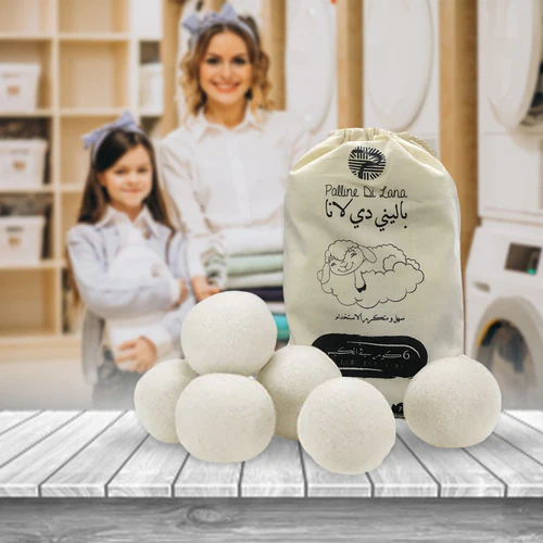 Palline Di Lana Wool Dryer Balls - Pack Of 6 Pieces