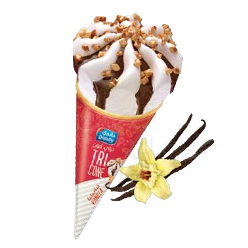 Dandy Tri-Cone Vanilla Ice Cream Pack, 6x110ml