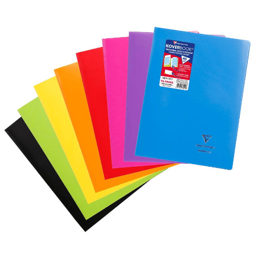 (1)Koverbook, Stapled Opaque Polypro 8 Ass. Colours 21X29,7Cm 48Sh. Lined + Margin - Delivered In P