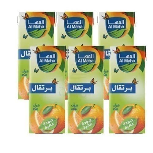 Al Maha Uht Juice Orange 200Mlx6