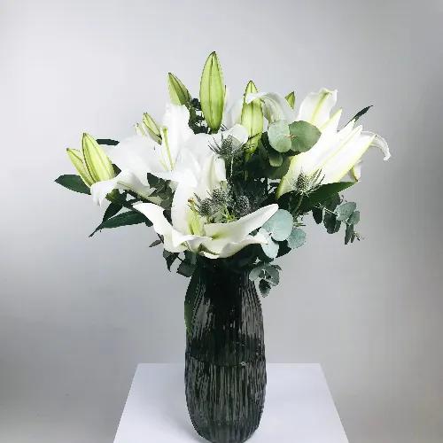 Lily Black Vase