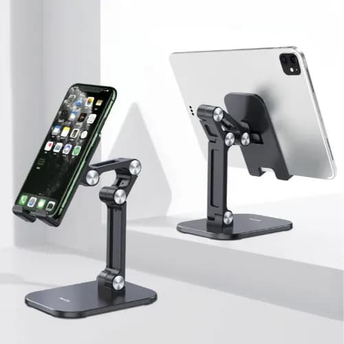 Foldable Aluminum Phone Holder[ Black ]