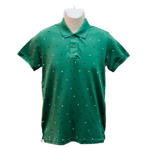 Fanatic Patterned Polo Shirt M Dark Green Mcin75Ma (Buy 1 Get 1 Free) 