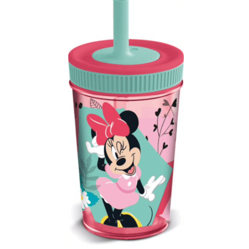 Stor Leak Proof Silicone Straw Tumbler Minnie Mouse Being More Minnie 465 Ml