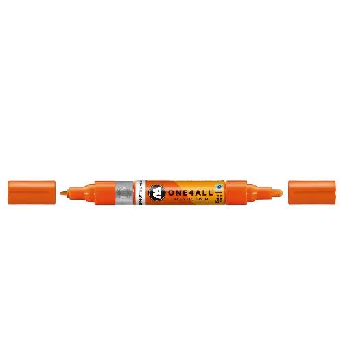 Acrylic Marker One4All Twin 1,5/4mm #085 Dare Orange Molotow