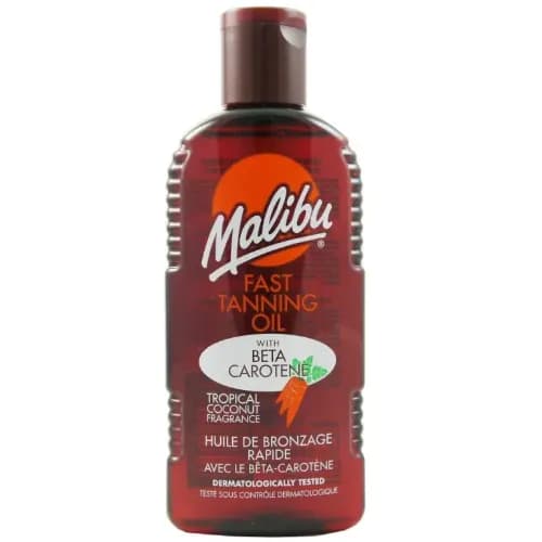 Malibu Fast Tanning Oil Water Reistance Carotene 200Ml