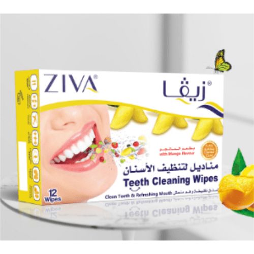 Ziva Tooth Cleaning Wipes (Mango) - 12 Sachets