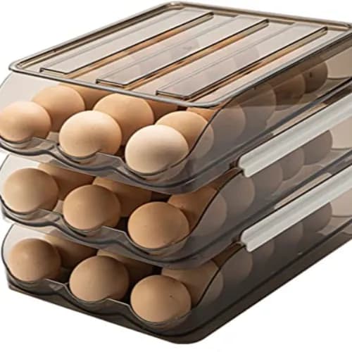 3 Layer Auto Scrolling Stackable Egg Rack