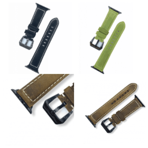 Leather Strip For Apple Watch 44Mm [ Black ]