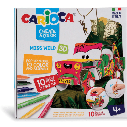 Coloring Set, Create & Color Ms. Wild 3D, Carioca