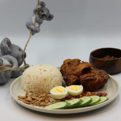 Nasi Lemak Coconut Rice - Chicken