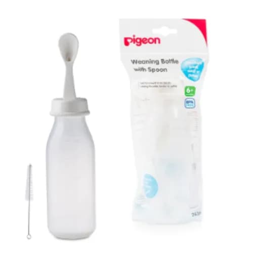 Pigeon Weaning Bottle W/Spoon 240Ml