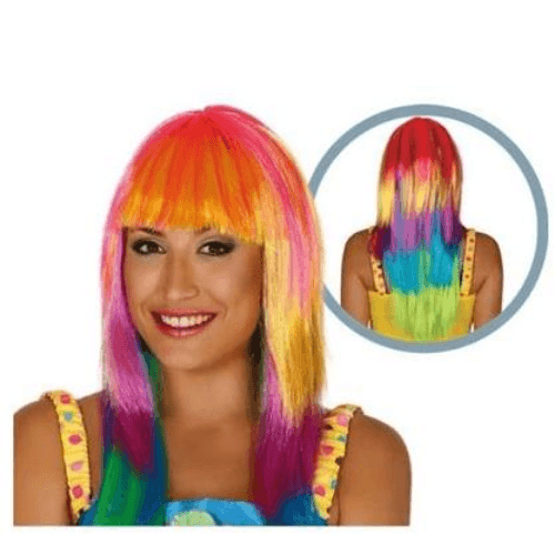 Multicolored Long Mane Wig