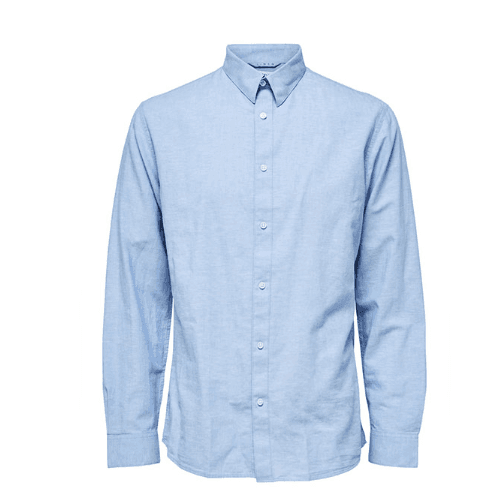 Dnz Men Shirt With Oxford Fabric Mc12Fe Blue