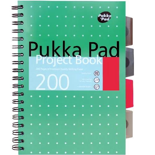 B5 Metallic Project Book - 4 subjects  200 pages Pukka Pad