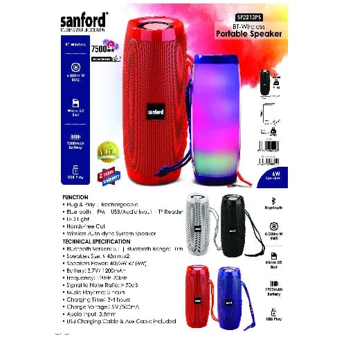 Sanford Rechargeable Portable Speaker