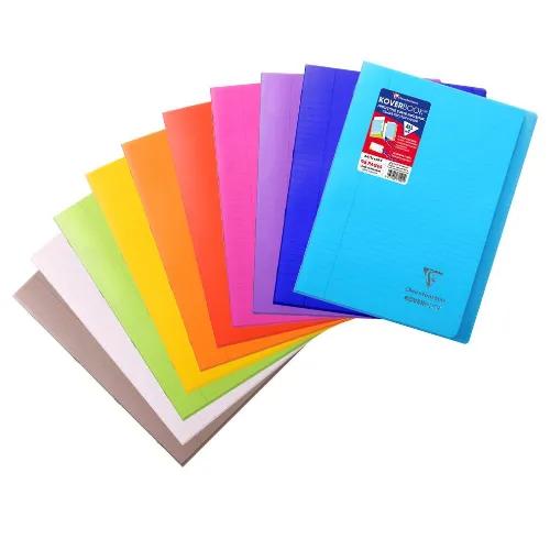 Koverbook, Stapled Transparent Polypro 9 Ass. Colours 21X29,7Cm 48Sh. Lined + Margin