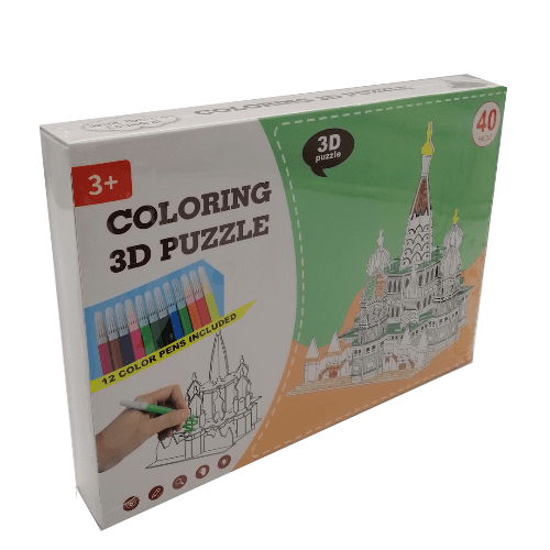 Coloring 3d Puzzle A ( 40 Pieces )