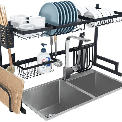 Dish Drying Stainless Steel Kitchen Over Sink Storage Rack