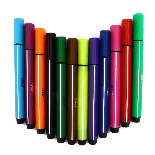 Funbo Pelt Tip Pen Jumbo 12 Different Colours