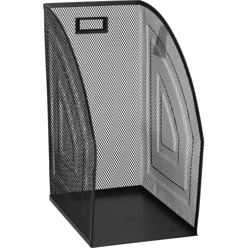 Holder Magazine File Jumbo  Wire Mesh Curve Cut 25.2 cm X 16.2 cm X 32 cm Black