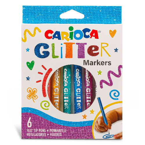 Glitter Markers Box 6 Pcs Carioca