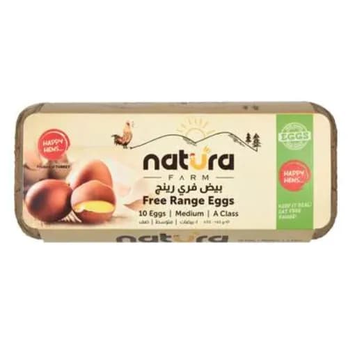 Natura Farm Free Range Medium Eggs 10s 