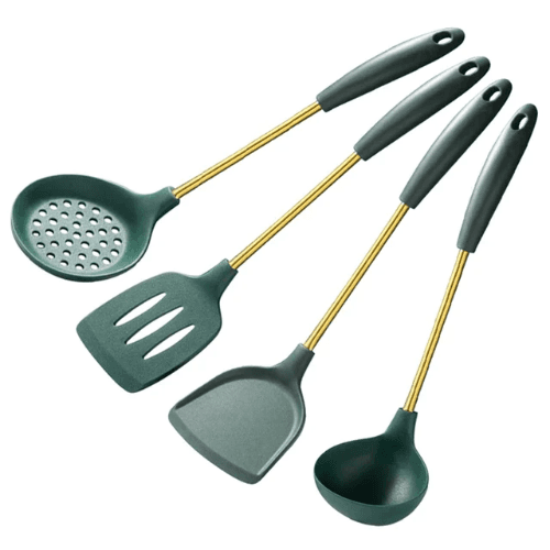 7 Pcs Stainless Steel Silicone Non Stick Kitchenware Set