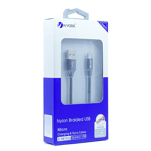 Nyork Nylon Fast Charging Cable Usb To Micro 1M Nyu-435