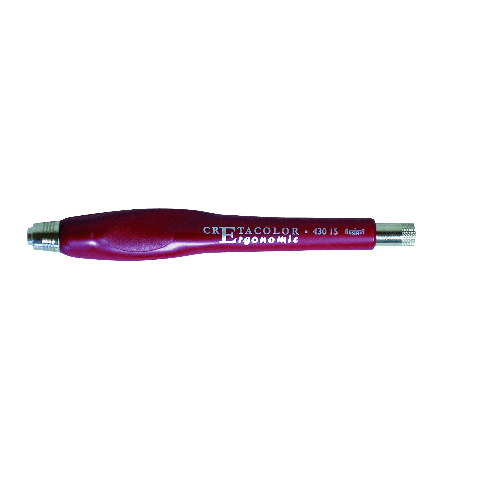 Lead Holder Ergonomic, Red Plastic, Incl. Sharpener, For 5.6mm Leads