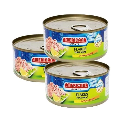 Americana Tuna Flakes Vegetable Oil So 170gx3 @sp