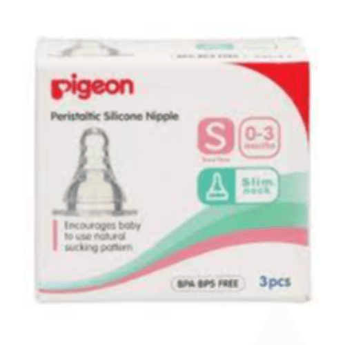 Pigeon Silicon Nipple Slow Flow 0-3M 3Pcs B17351