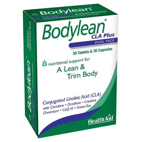 Healthaid Bodylean Cla Plus 30 Tablets & 30 Capsules (Chromium,Coq10 , Green Tea++) Blister